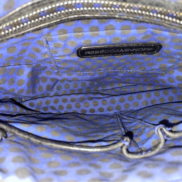 Rebecca Minkoff Mac crossbody studded zipper leather bag with chain strap-RARE - Picture 6 of 8